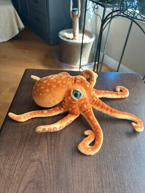 Fiesta realistic orange octopus plush stuffed animal sea creature